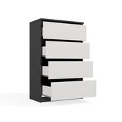 Ladekast M 4 lades antraciet wit 70 cm breed