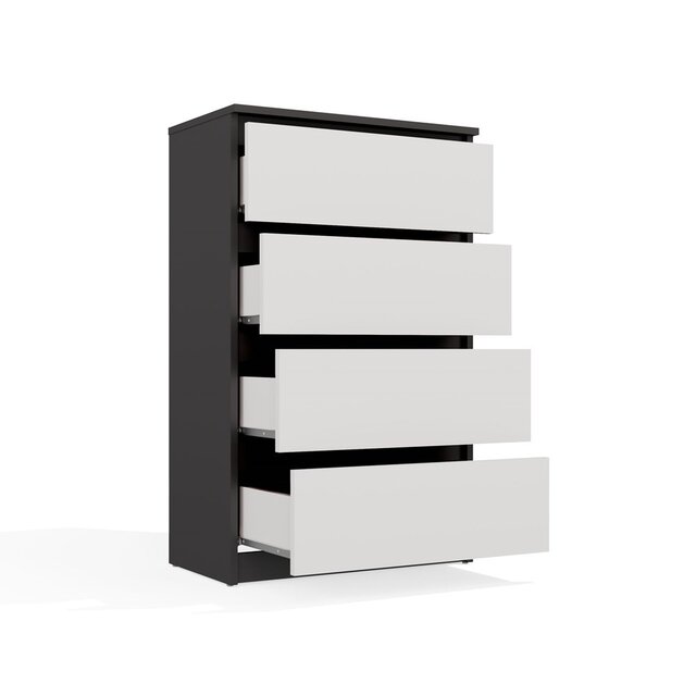 Ladekast M 4 lades antraciet wit 70 cm breed