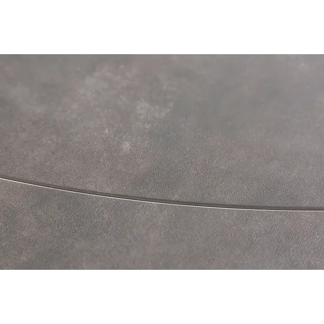 Maxy Shop Uitschuifbare Eetkamertafel - Ovaal Antraciet Keramiek Gehard Glas 130-190cm