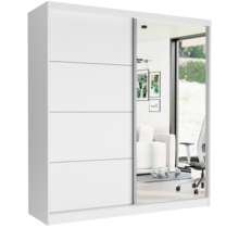 Schuifdeurkast tivaro met spiegel wit 200  x 218 x 60 cm