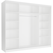 Schuifdeurkast norvio  met spiegel wit 250  x 218 x 60 cm