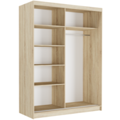 Schuifdeurkast rivano met spiegel licht eiken 150  x 200 x 60 cm