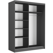 Schuifdeurkast rivano met spiegel grijs 150  x 200 x 60 cm