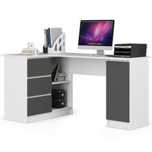 Hoekbureau B20 wit antraciet