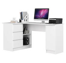 Hoekbureau B20 3 lades wit