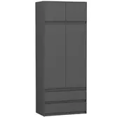 Kledingkast antraciet XL 2 lades