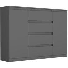 Dressoir antraciet 138 cm 2D4S