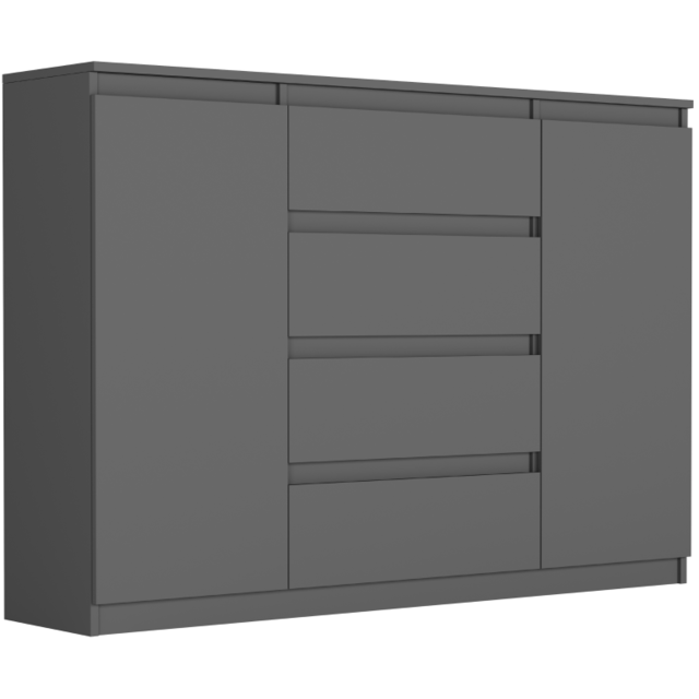 Dressoir - 138 cm 4 lades  antraciet 2D4S  -
