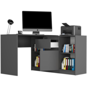 Hoekbureau antraciet links en rechts