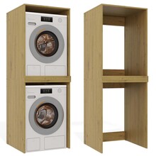 Wasmachine/wasdroger kast eiken kleur