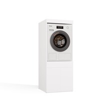 Wasmachine of wasdroger kast wit met lade