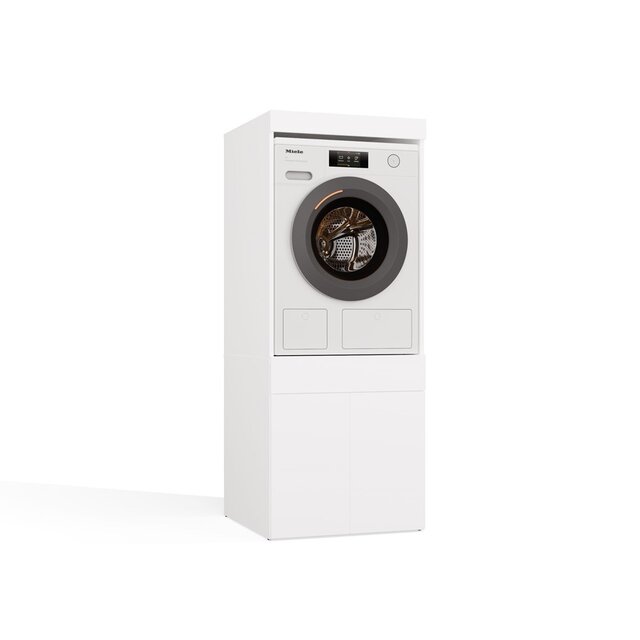 Wasmachine of wasdroger kast met lade wit