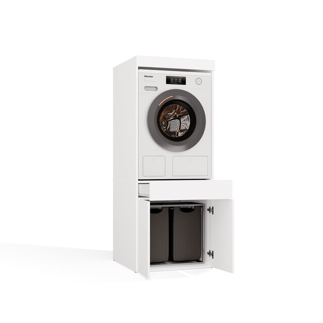 Wasmachine of wasdroger kast met lade wit