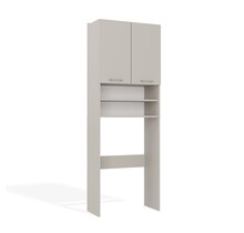 Wasmachine ombouw creme met zij kast