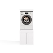 Wasmachine en wasdroger kast met lade wit set van 2