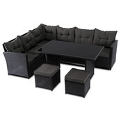Dallas lounge set zwart
