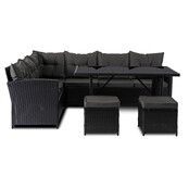 Dallas lounge set zwart