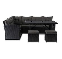 Dallas lounge set zwart
