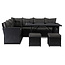 Dallas lounge set zwart