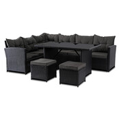 Dallas lounge set zwart