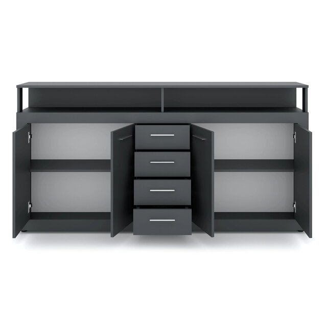 Dressoir  190 cm Breed Antraciet