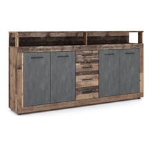 Dressoir  190 cm Breed  oud eiken  antraciet