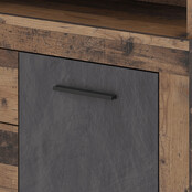 Dressoir  120 cm Breed  oud eiken  antraciet