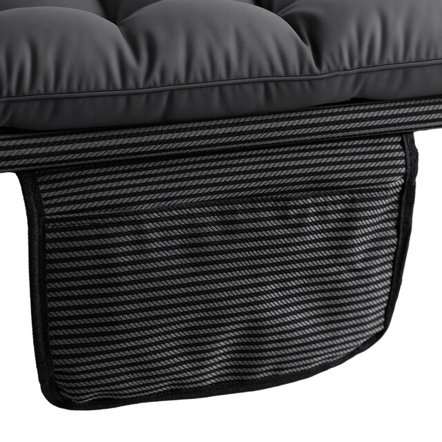 Ligstoel grijs 190 x 73 x 32 cm