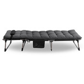 Ligstoel grijs 190 x 73 x 32 cm