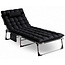 Ligstoel zwart 190 x 73 x 32 cm