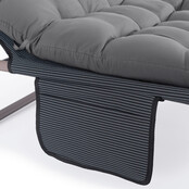 Ligstoel grijs saturn 190 x 73 x 32 cm