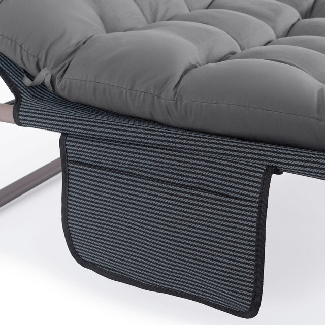 Ligstoel grijs saturn 190 x 73 x 32 cm