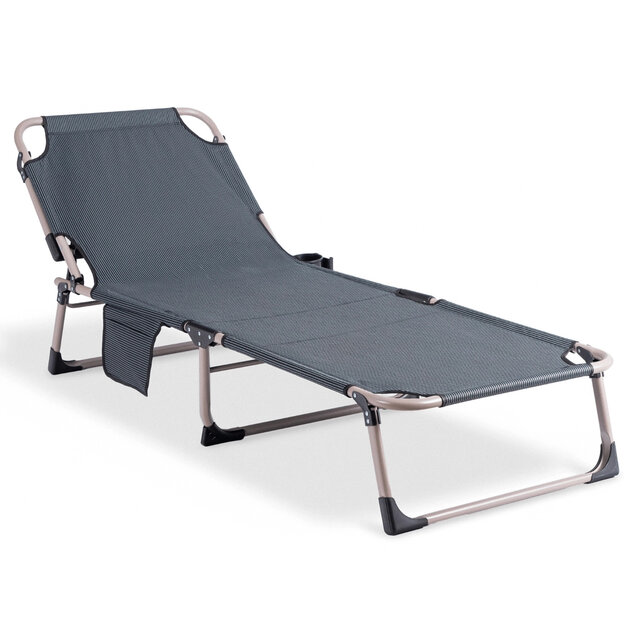 Ligstoel grijs saturn 190 x 73 x 32 cm