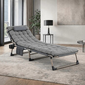 Ligstoel grijs saturn 190 x 73 x 32 cm