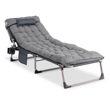 Ligstoel grijs saturn 190 x 73 x 32 cm