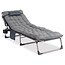 Ligstoel grijs saturn 190 x 73 x 32 cm