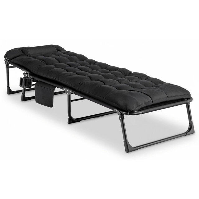 Ligstoel zwart saturn 190 x 73 x 32 cm