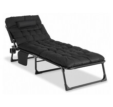 Ligstoel zwart saturn 190 x 73 x 32 cm