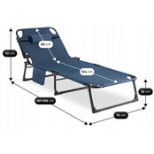 Ligstoel blauw saturn 190 x 73 x 32 cm