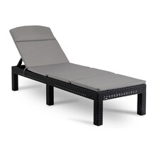 Ligstoel blauw  183 x 60x 30 cm  incl kussen