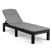 Ligstoel blauw met kussen