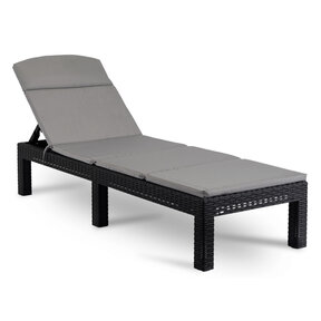 Ligstoel blauw met kussen