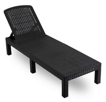 Ligstoel blauw  183 x 60x 30 cm