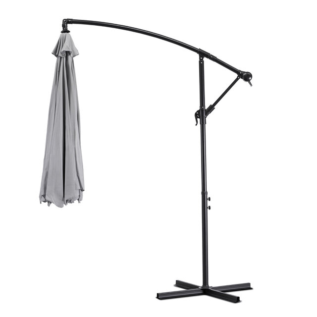 Zweefparasol Lichtgrijs met hoes 300 CM