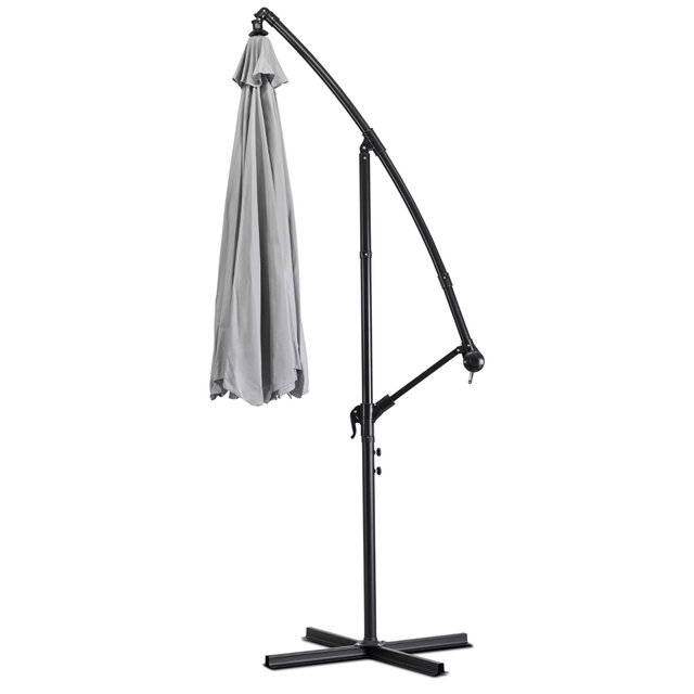 Zweefparasol Lichtgrijs met hoes 300 CM