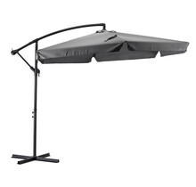 Zweefparasol grijs met hoes 300 CM