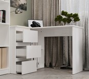 Hoekbureau nice wit  3 lades links