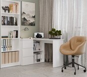 Hoekbureau nice wit  3 lades links