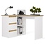 Maxy-shop Hoekbureau nice wit eiken  3 lades links