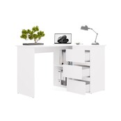Hoekbureau nice wit rechts 3 lades